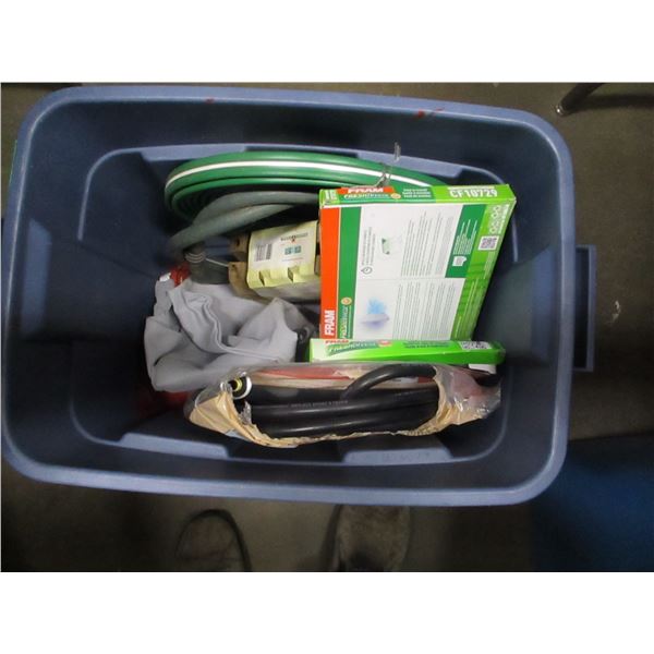 BOX C/W WATER HOSE, WASHER HOSE, FILTER, ETC
