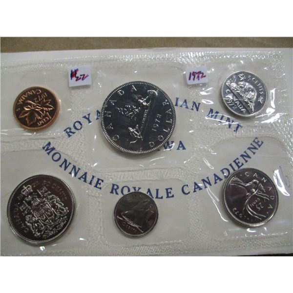 1972 PROOF CANADA MINT SEALED COIN SET