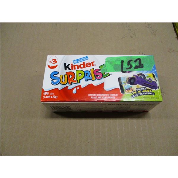 SHELF PULLS (AS IS):  KINDER SURPRISE (3) - PER BOX