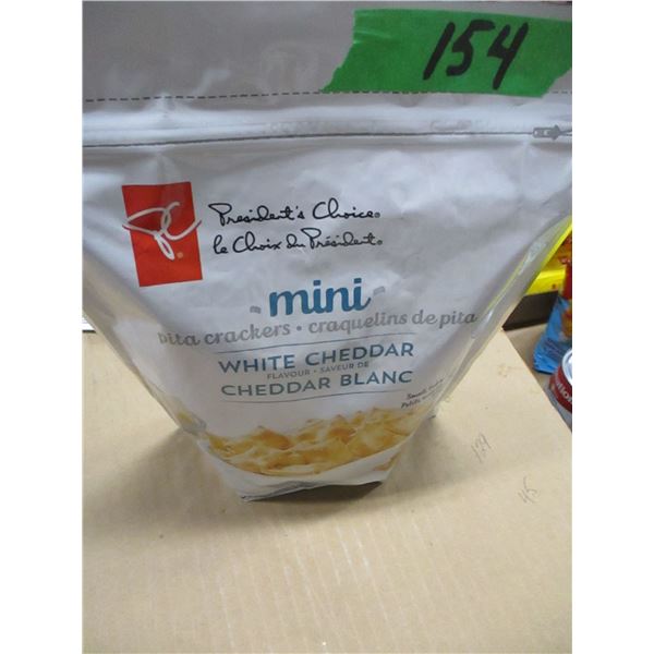 SHELF PULLS (AS IS):  WHITE CHEDDAR MINI CRACKERS - BAG