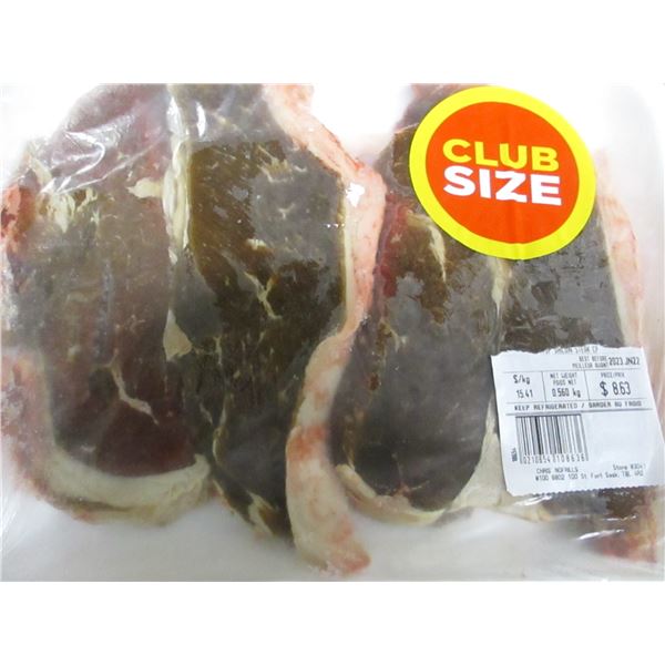 SHELF PULLS (AS IS):  TOP SIRLOIN STEAK (APPROX. $8.63)