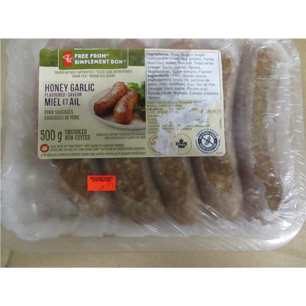 SHELF PULLS (AS IS):  HONEY GARLIC PORK SAUSAGE