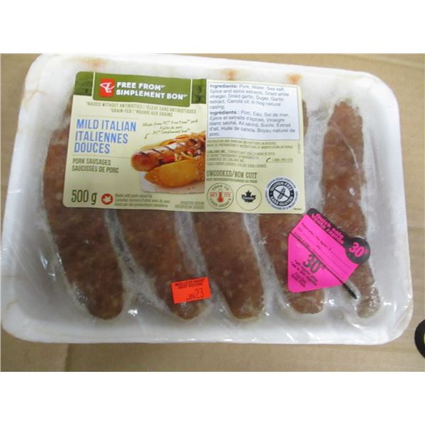SHELF PULLS (AS IS):  MILD ITALIAN SAUSAGE (500G)