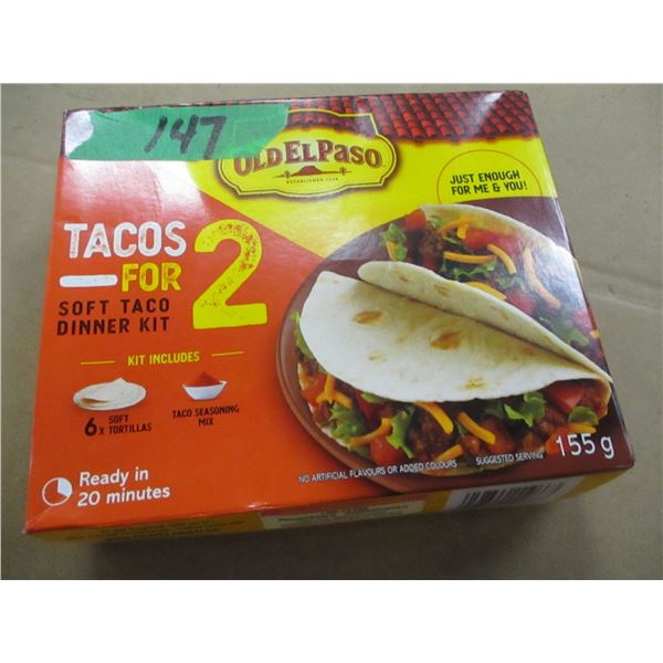 SHELF PULLS (AS IS):  SOFT TACO DINNER KIT FOR 2