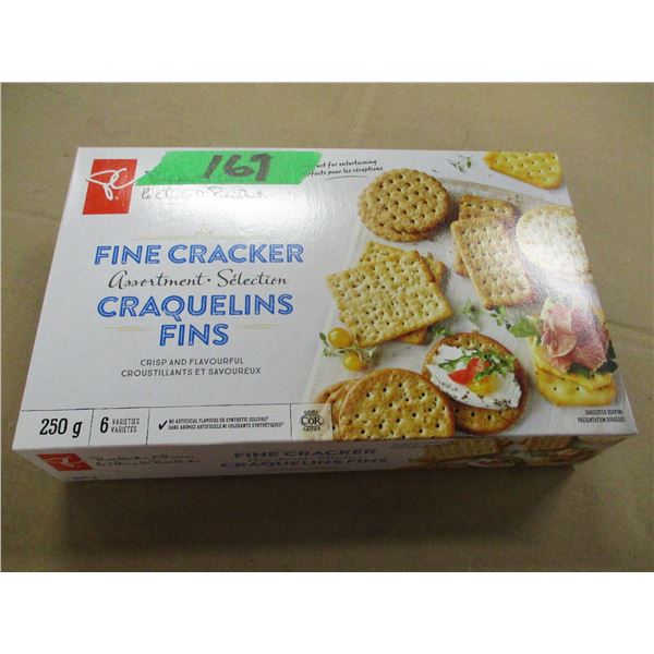 SHELF PULLS (AS IS):  ASSORTED FINE CRACKERS (250G) - BOX
