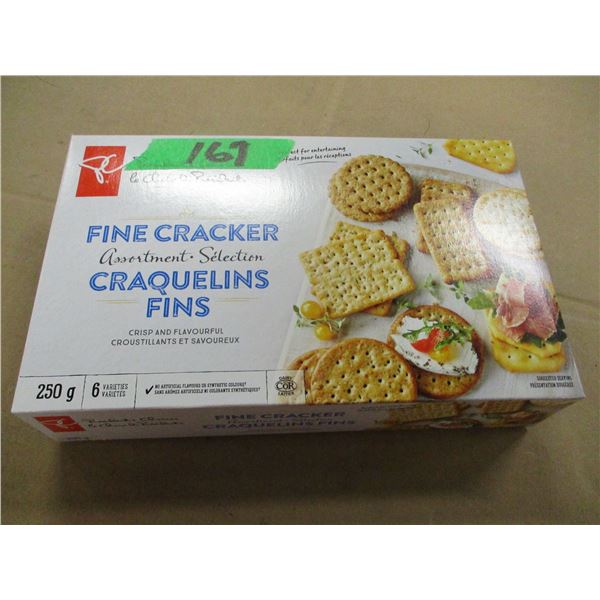 SHELF PULLS (AS IS):  ASSORTED FINE CRACKERS (250G) - BOX