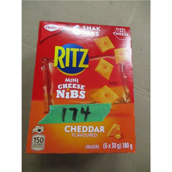 SHELF PULLS (AS IS):  RITZ MINI CHEESE NIBS (180G) - BOX