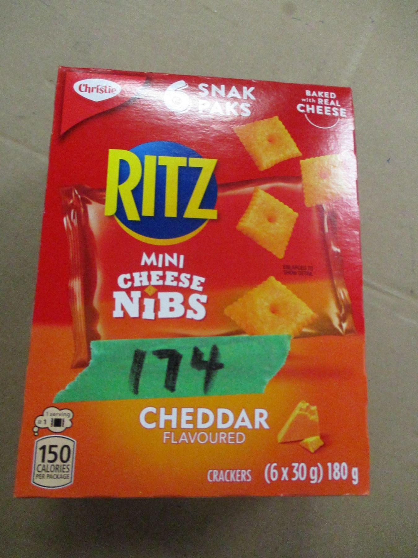 Mini Cheez Ritz SHELF PULLS (AS IS): RITZ MINI CHEESE NIBS (180G) - BOX