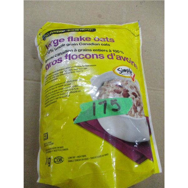 SHELF PULLS (AS IS):  LARGE FLAKE OATS (1 KG) - BAG
