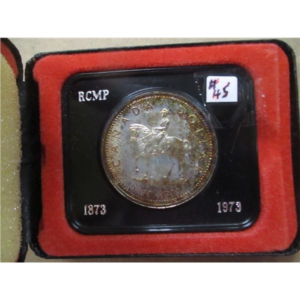 1973 PROOF CASED RCMP SILVER DOLLAR