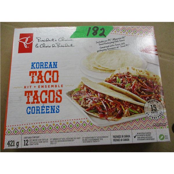 SHELF PULLS (AS IS):  KOREAN TACO KIT (12 PIECE)