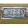 Image 1 : 1954 BANK OF CANADA (OFF CENTER CUT) LEGAL TENDER $5 BILL