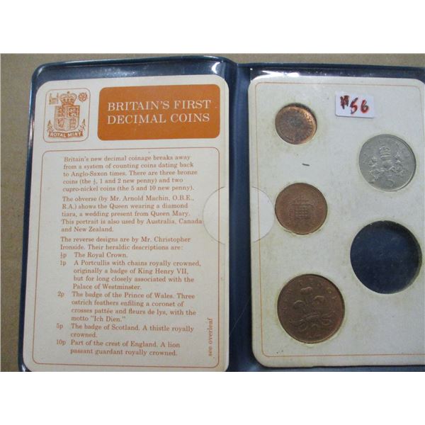 BRITISH DECIMAL COIN SSET