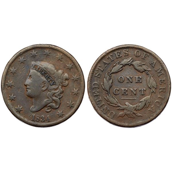 Trio of 1834 Cents