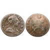 Image 1 : 1773 Counterfeit George III British Halfpenny, Aging George Family, Dies 73-J. 133.2 grains.