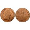 Image 1 : 1781 Counterfeit George III British Halfpenny, Newman 40-81A. 132.8 grains.