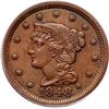 Image 2 : 1848 N-17 R1 Repunched 4 PCGS graded MS64 Brown