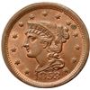 Image 2 : 1853 N-13 R1 Repunched 1 ANACS graded MS62 Red & Brown