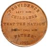 Image 2 : (1860) Washington PATRIAE/PATER (Father) Medal in Copper AU50