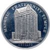 Image 2 : (undated)  Masonic Fraternity Temple Chicago IL Medal in Aluminum NGC graded MS64