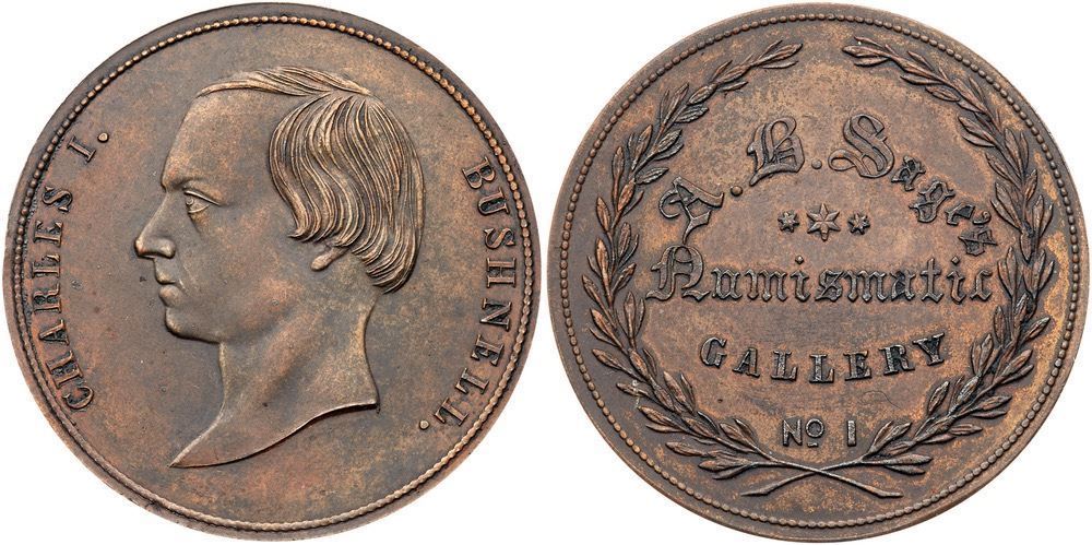 Bushnell Token (undated) Sage's Numismatic Gallery No 1, Bushnell Token EF45