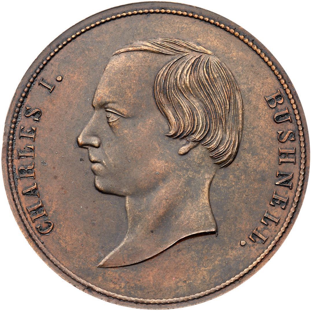 Bushnell Token (undated) Sage's Numismatic Gallery No 1, Bushnell Token EF45