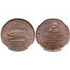 Image 1 : 1834 Hard Times Token (HTT) Rulau HT-9, Low-8, R1, NGC graded MS63 Brown