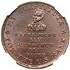 Image 3 : 1834 Hard Times Token (HTT) Rulau HT-9, Low-8, R1, NGC graded MS63 Brown