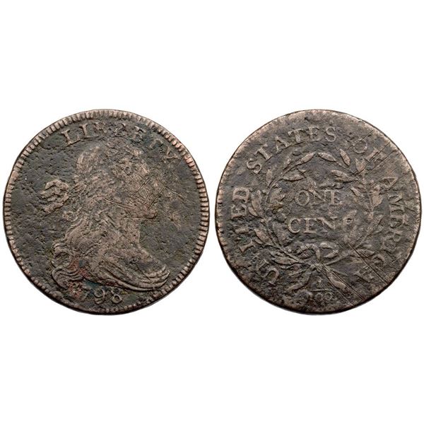 1798 S-156 R5+ Small 8, Style I Hair, Reverse of 1796 G5