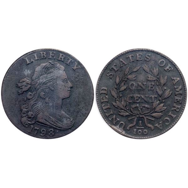 1798 S-175 R3 Small 8, Style II Hair, PCGS graded VF30