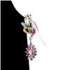 Image 1 : Natural Tourmaline Rhodolite Garnet Tanzanite Earrings