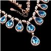 Image 2 : Natural  Swiss Blue Topaz Necklace
