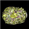 Image 2 : Natural  Peridot Rhodolite Garnet Ring