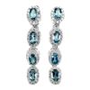 Image 2 : Natural Oval London Blue Topaz Earrings