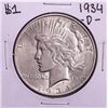 Image 1 : 1934-D $1 Peace Silver Dollar Coin
