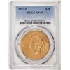 Image 1 : 1857-S $20 Liberty Head Double Eagle Gold Coin PCGS XF45