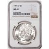 Image 1 : 1904-O $1 Morgan Silver Dollar Coin NGC MS62