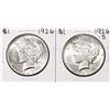 Image 1 : Lot of 1926 & 1926-S $1 Peace Silver Dollar Coins