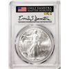 Image 1 : 2021 Type 2 $1 American Silver Eagle Coin PCGS Gem Uncirculated Damstra Signature