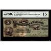 Image 1 : 1860's $5 Worthington & Warner's CB Concord, NH College Bank Note PMG Choice Fine 15