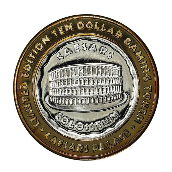 .999 Silver Caesars Palace Las Vegas, Nevada $10 Casino Limited Edition Gaming Token