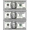 Image 1 : Lot of (3) Consecutive 1996 $20 Federal Reserve Notes Bookend Inking Error