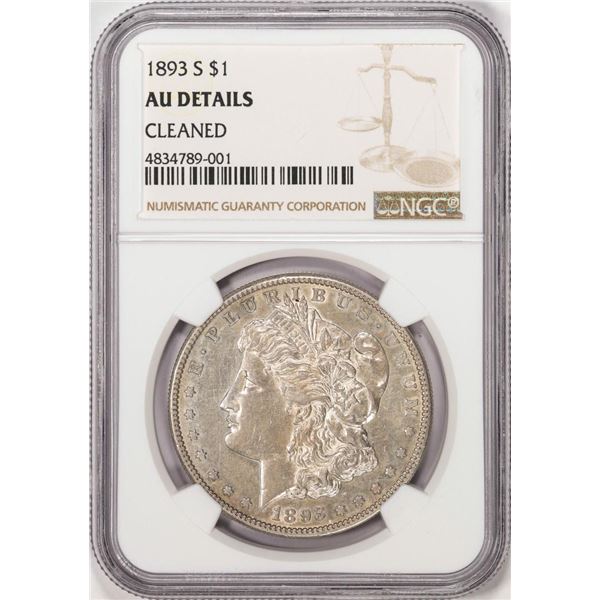 1893-S $1 Morgan Silver Dollar Coin NGC AU Details