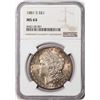 Image 1 : 1881-S $1 Morgan Silver Dollar Coin NGC MS64 Nice Toning