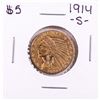 Image 1 : 1914-S $5 Indian Head Half Eagle Gold Coin