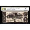 Image 1 : 1863 $5 Confederate States of America Note T-60 PF-4 CR-450 PCGS Very Fine 30 Details