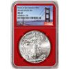 Image 1 : 2016-(S) $1 American Silver Eagle Coin NGC MS69 Struck at San Francisco Red Core