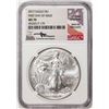 Image 1 : 2017 $1 American Silver Eagle Coin NGC MS70 First Day of Issue Mercanti Signed