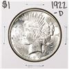 Image 1 : 1922-D $1 Peace Silver Dollar Coin