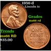 Image 1 : 1956-d Lincoln Cent 1c Grades GEM+ Unc RD